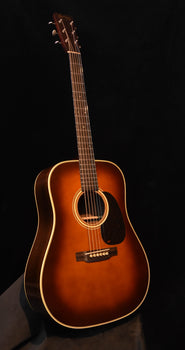 martin custom shop expert d-28 authentic dreadnought acoustic guitar with stage 1 aging ambertone (ce-04)