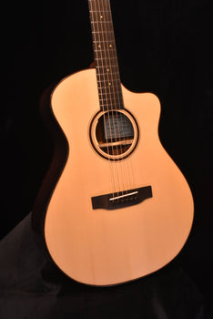 bedell limited edition orchestra model cutaway acoustic guitar-adirondack and figured rosewood