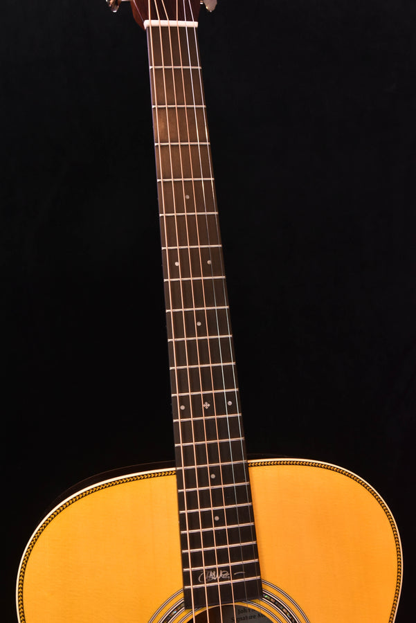 Martin OMJM headstock with tuning pegs and “Est. 1833” logo