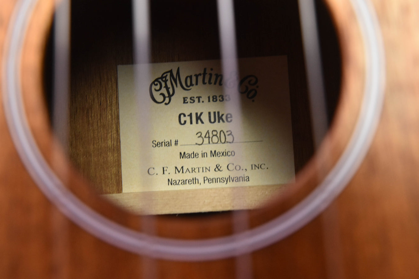 Martin C1K Concert Ukulele- All Koa