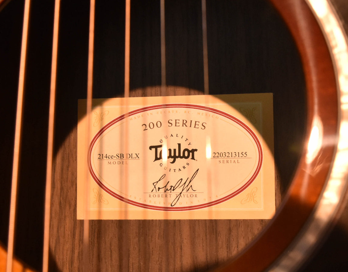 Taylor 214CE-SB DLX  Tobacco Sunburst Acoustic Guitar