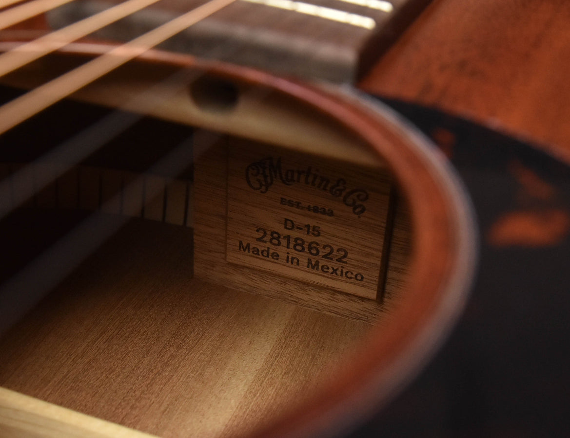 Martin D-15E Satin Dreadnought Acoustic/Electric Guitar.