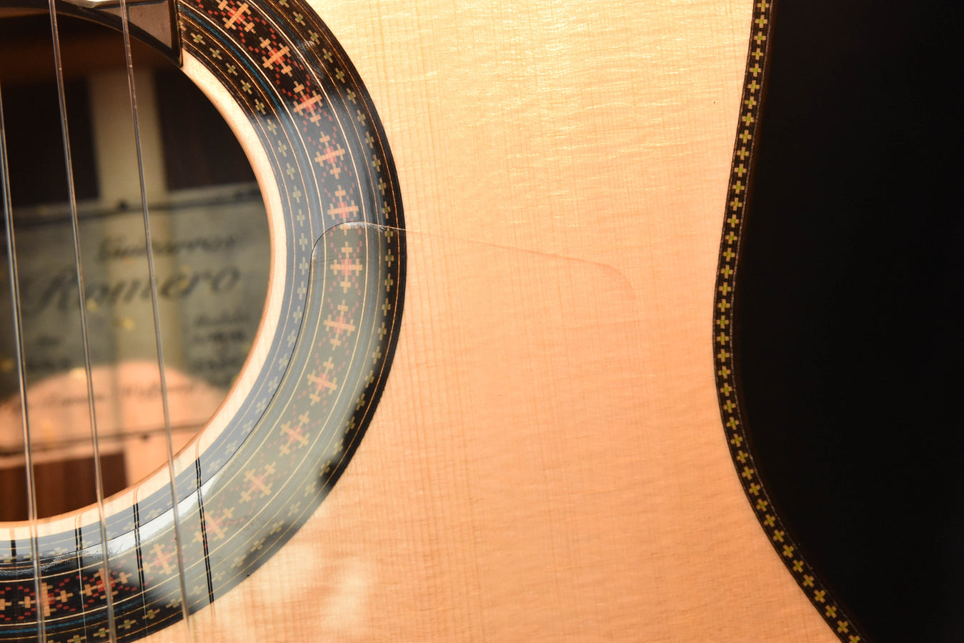 Guitarras Romero Flamenco negra Nylon String Guitar