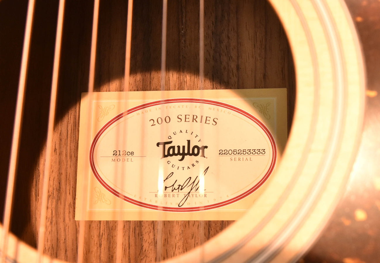 Taylor 212CE Acoustic Electric Guitar