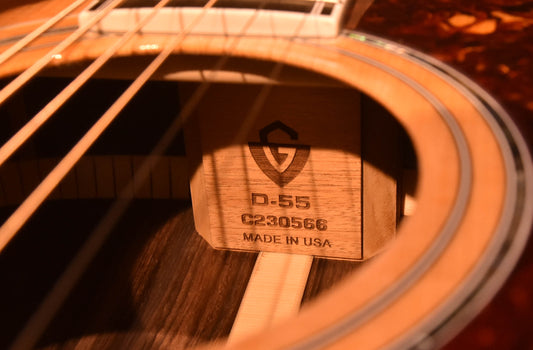 guild d-55 natural acoustic dreadnought guitar