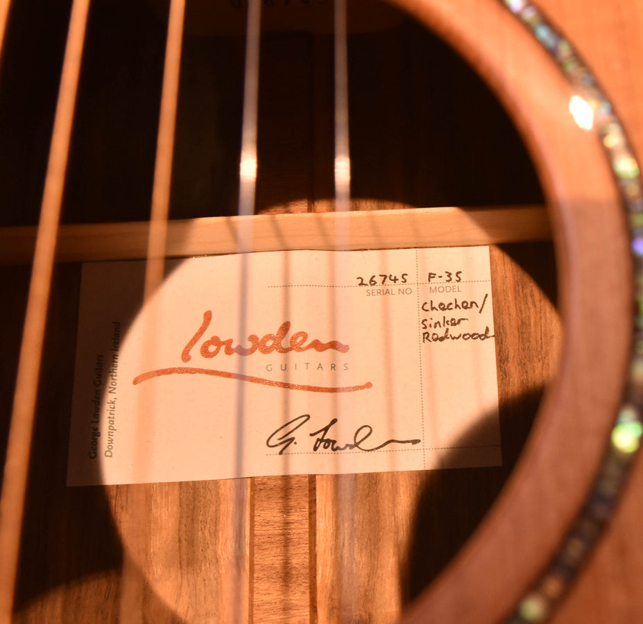 Lowden F-35 Chechen and Sinker Redwood Acoustic Guitar