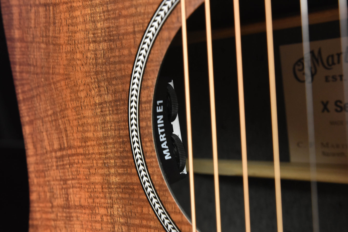 Martin DX1E Koa Pattern Acoustic Dreadnought Guitar