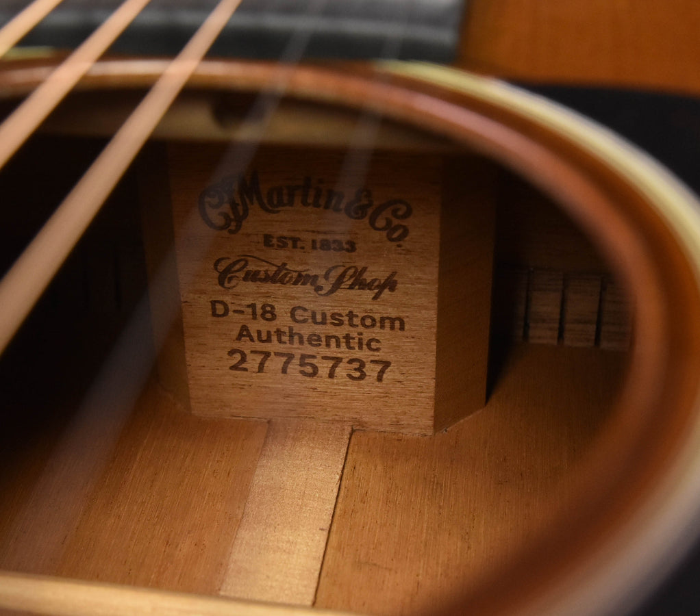Soundhole label text: Custom PhK D-18 Custom Authentic 2775737
