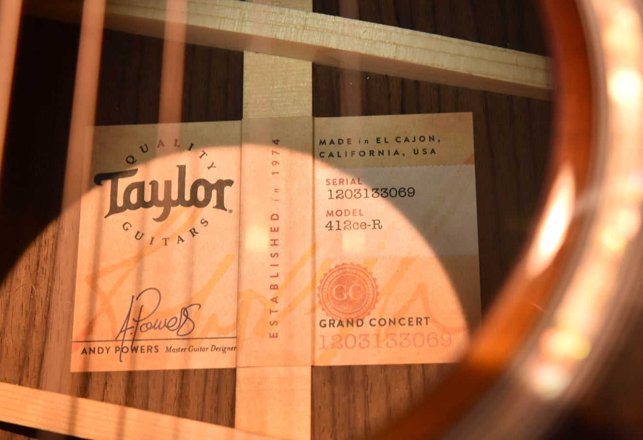 Taylor 412CE-R Tobacco Sunburst Acoustic Guitar