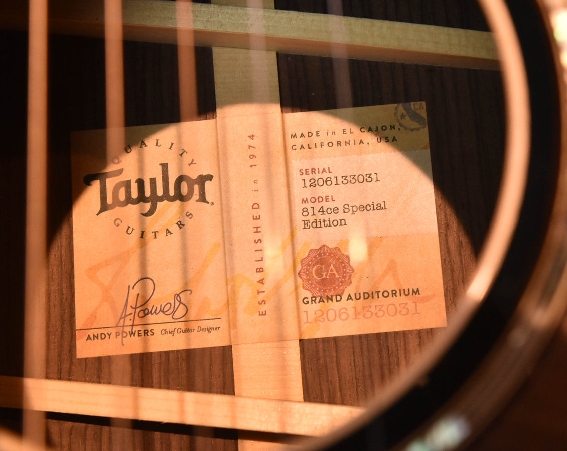 Taylor 814CE Special Edition Blacktop Edition Acoustic Guitar
