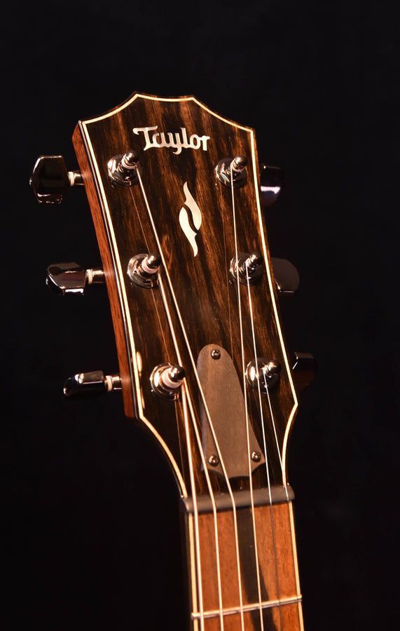 Kopfplatte der Akustikgitarre mit Taylor-Logo und Mechaniken