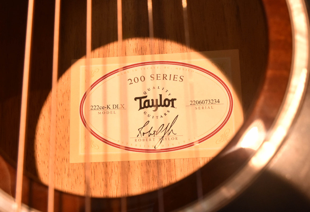 Taylor 222CE-K DLX Acoustic Electric Guitar