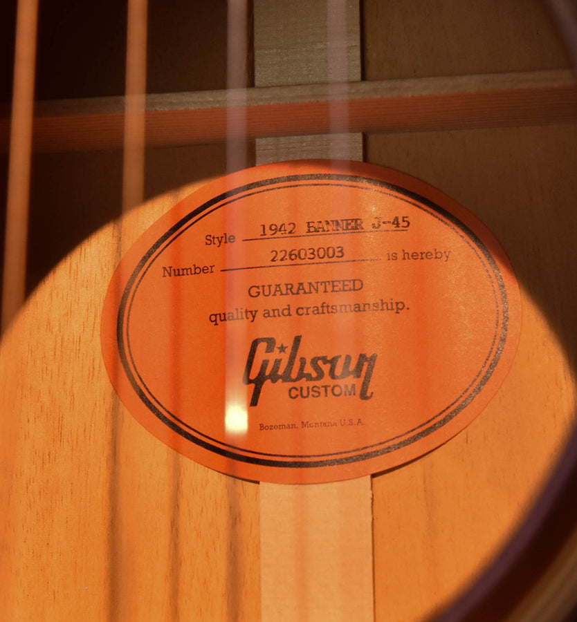 Gibson 1942 Banner J-45 Acoustic Guitar (New Guitar)