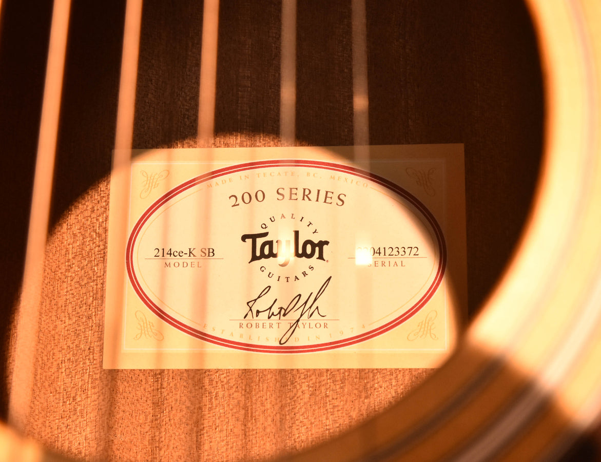 Taylor 214CE-K SB  Sunburst- Full body Edge Burst