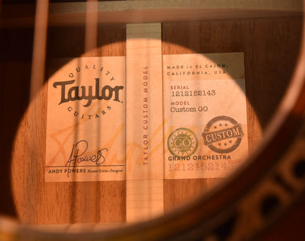 taylor custom shop grand orchestra jumbo sitka spruce/mahogany