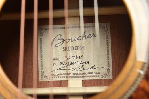boucher studio goose sg-21-v om orchestra model sitka spruce and bubinga vintage pack acoustic guitar