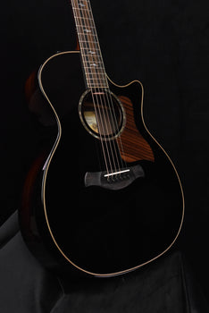 taylor 814ce builder's edition limited blacktop edition acoustic guitar- adirondack spruce top top