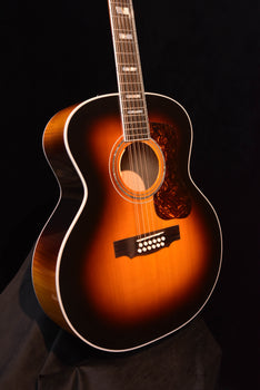 guild f-512e atb sunburst maple 12 string jumbo acoustic guitar