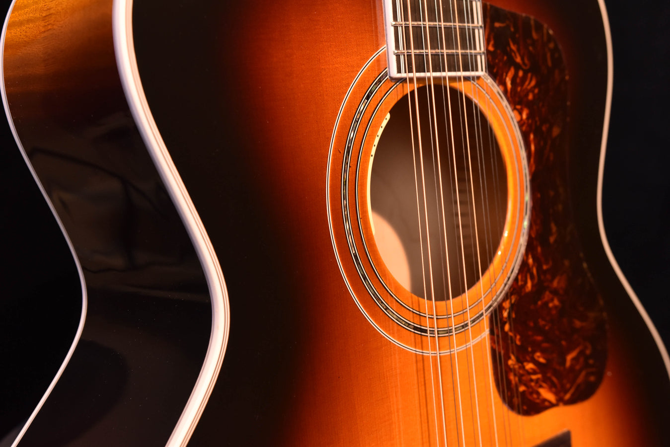 Guild F-512E ATB Sunburst Maple 12 String Jumbo Acoustic Guitar