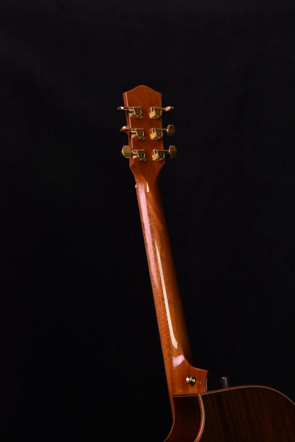 Used McPherson acoustic guitar headstock with gold tuning pegs