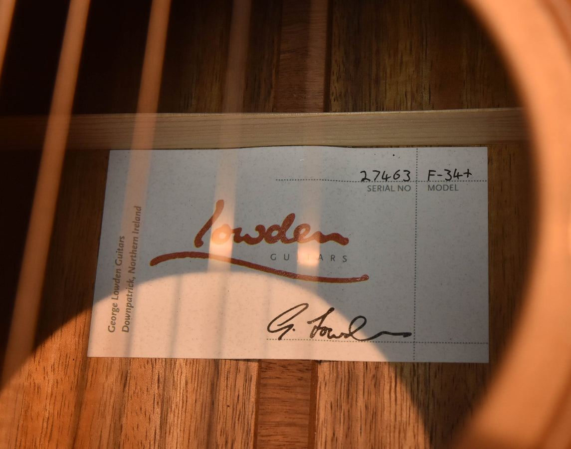 Lowden F-34+ Koa, Upgraded with Adirondack Spruce Top
