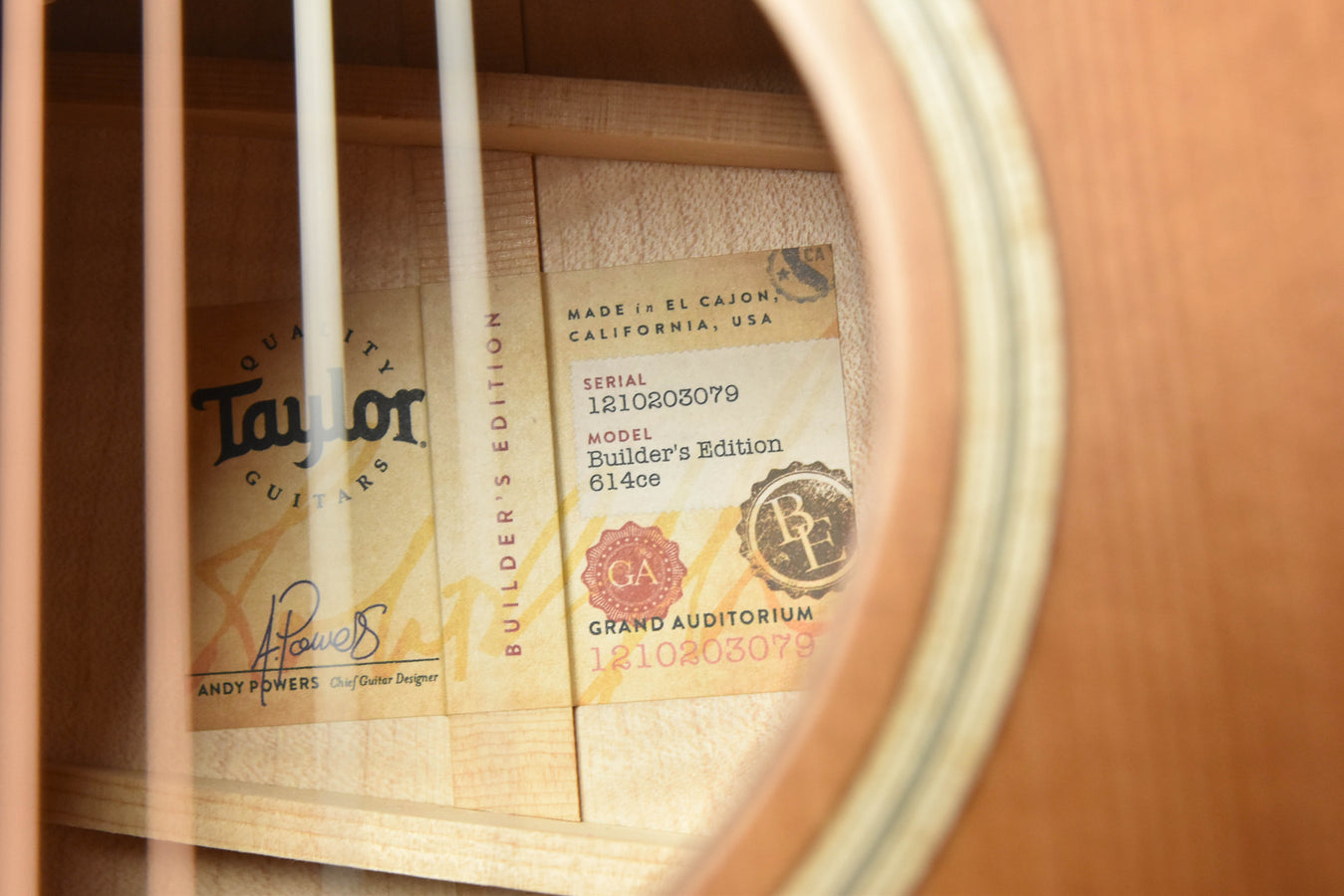 Taylor 614CE Builder's Edition WHB Acoustic Electric Guitar