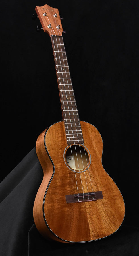 Tenor koa ukulele with rosette and dark fretboard