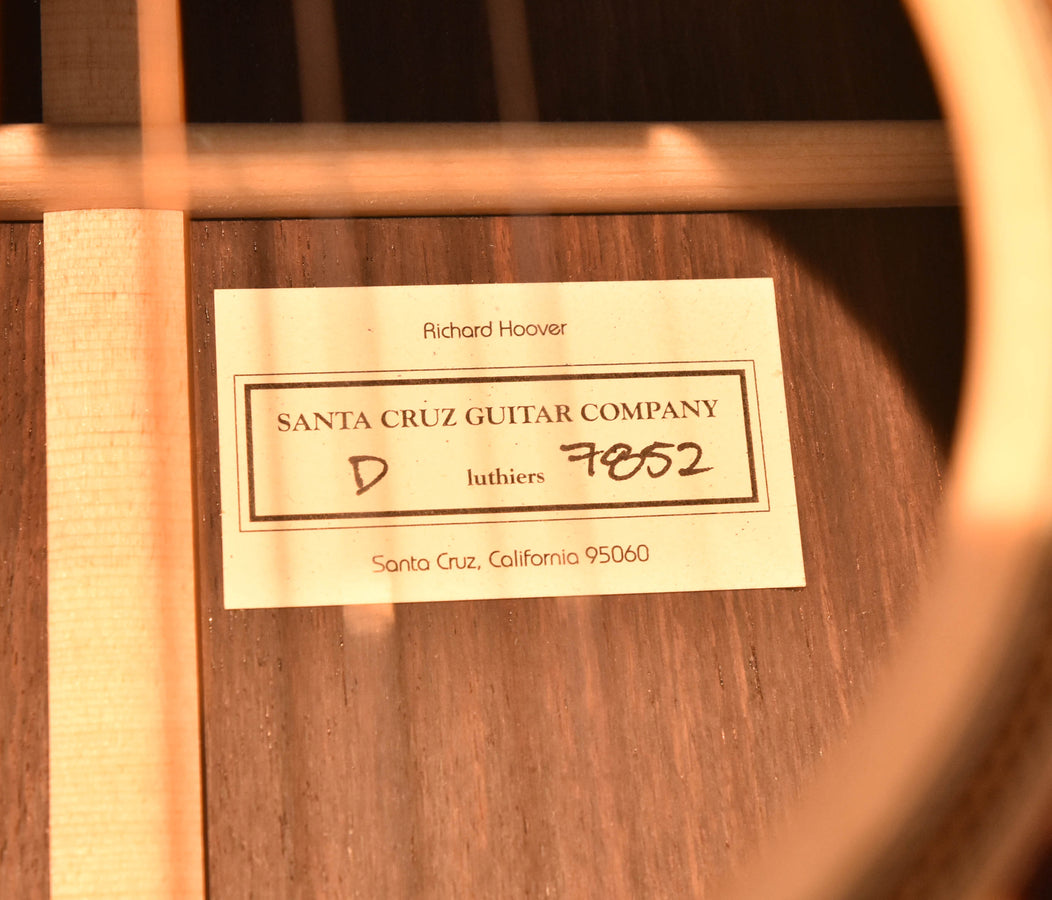 Santa Cruz D Custom Tony Rice Specs- Adi Top, Hide Glue