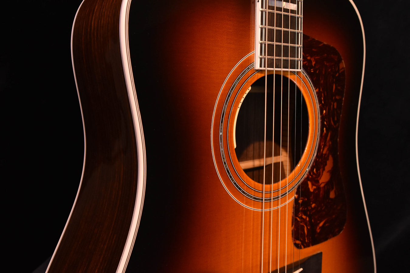 Guild D-55E Sunburst Traditional Series Antique Tobacco Burst (ATB) Acoustic Guitar