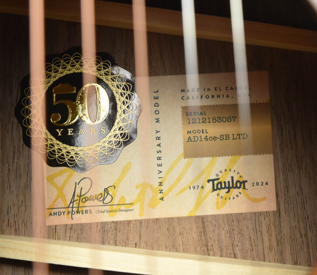 Taylor AD14CE-SB LTD Spruce/ Walnut 50th Anniversary Acoustic Guitar