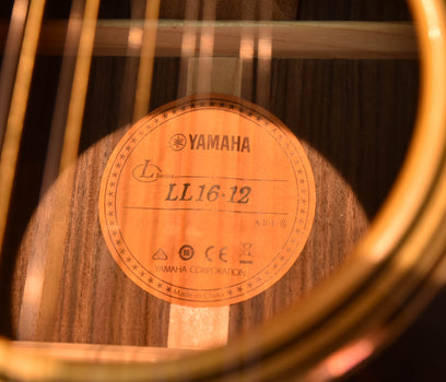 yamaha ll16-12hb 12 string acoustic guitar