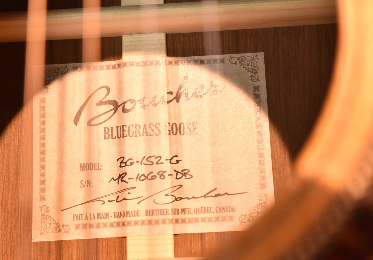 Boucher BG-152-G "Bluegrass Goose" Dreadnought Madagascar RW Back, Gold Pack