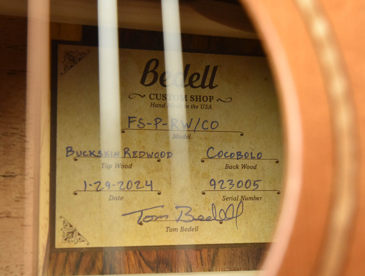 Bedell Fireside Parlor Buckskin Acoustic Guitar