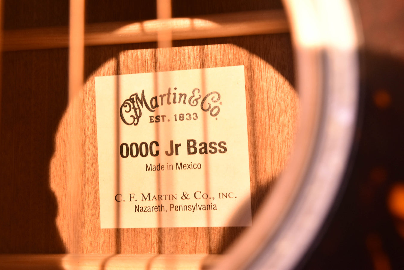 Martin 000CJR-10E Acoustic Bass- Natural Finish