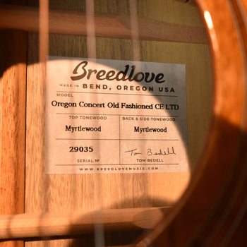 breedlove oregon concert old fashioned ce all myrtlewood acoustic guitar