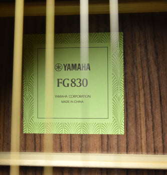 yamaha fg830 tbs sunburst acoustic guitar
