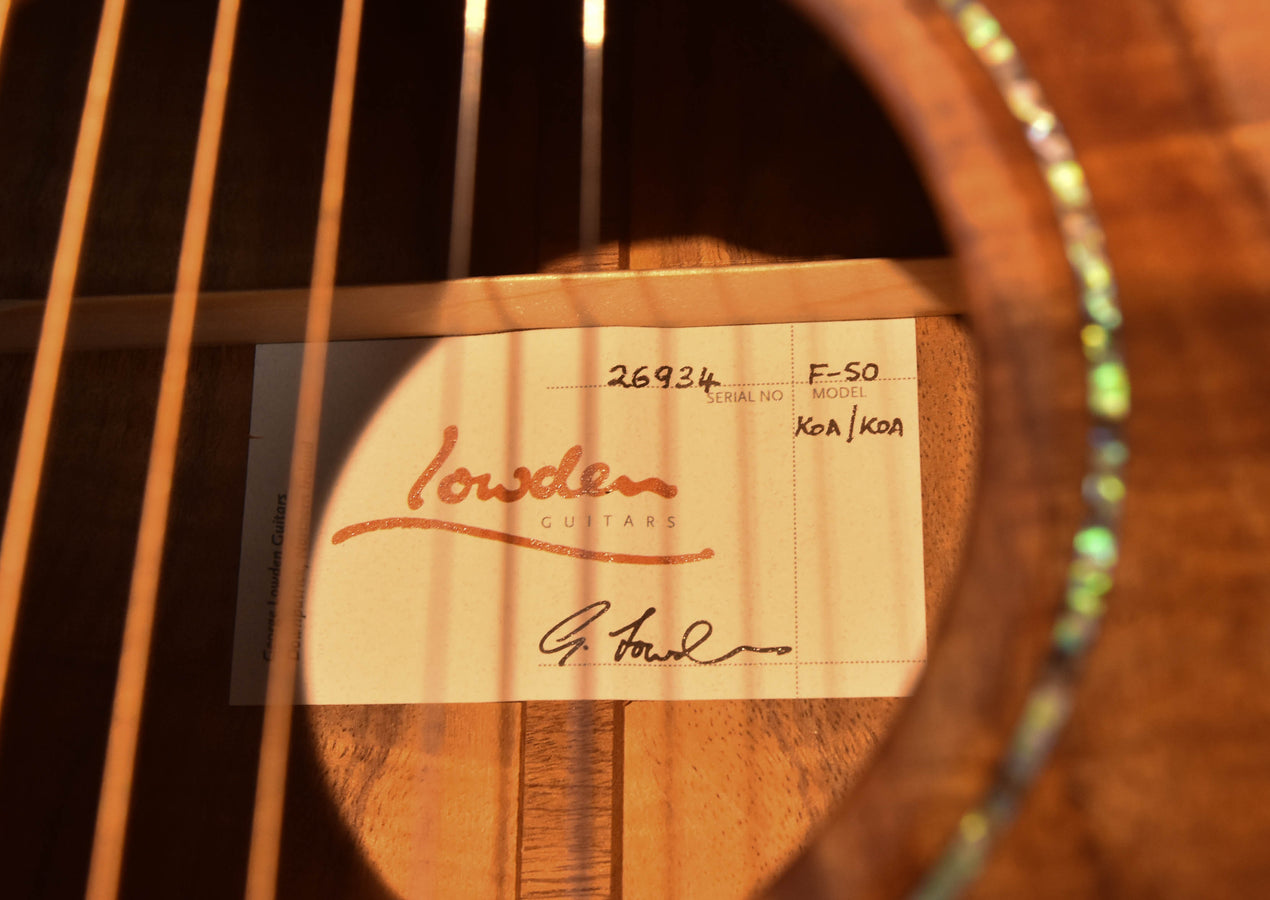 Lowden F-50 All Koa Acoustic Guitar