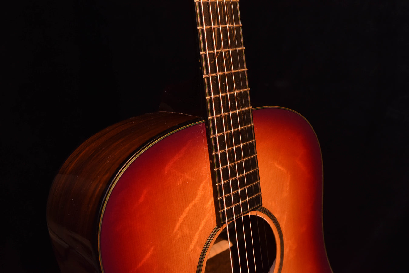 Bedell Rio Dreadnought- Brazilian Rosewood and Bear Claw Sitka Spruce Guitar