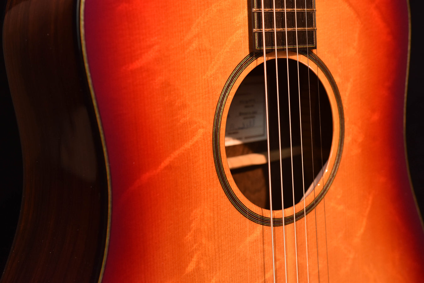 Bedell Rio Dreadnought- Brazilian Rosewood and Bear Claw Sitka Spruce Guitar