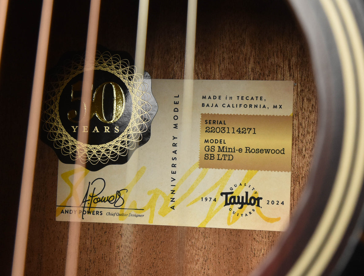 Taylor GS Mini-E Rosewood SB LTD 50th Anniversary model