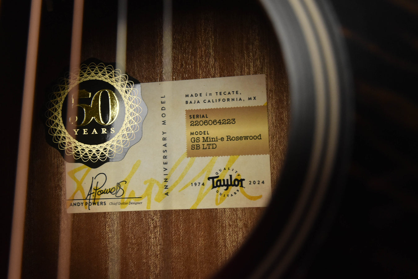 Taylor GS Mini-E Rosewood Sunburst LTD 50th Anniversary Acoustic Guitar