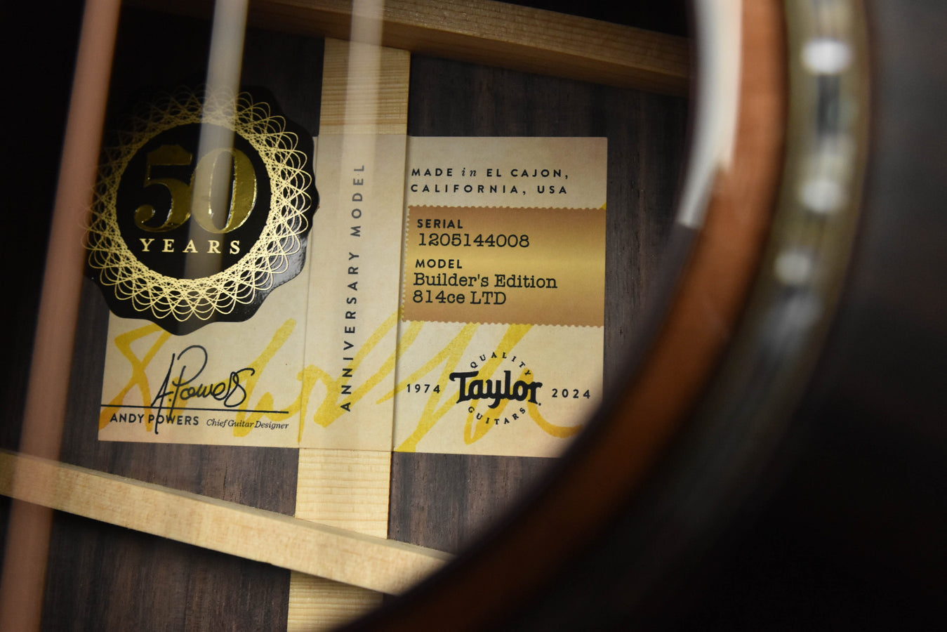 Taylor Builder's Edition 814CE LTD Redwood and Rosewood 50th Anniversary Acoustic Guitar