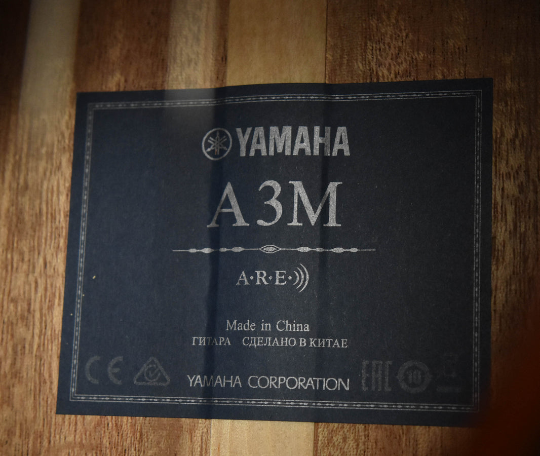 Yamaha A3M ARE Vintage Natural finish Acoustic/Electric Guitar