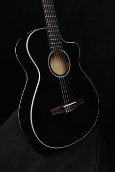 taylor 212ce-n black plus limited nylon string crossover guitar