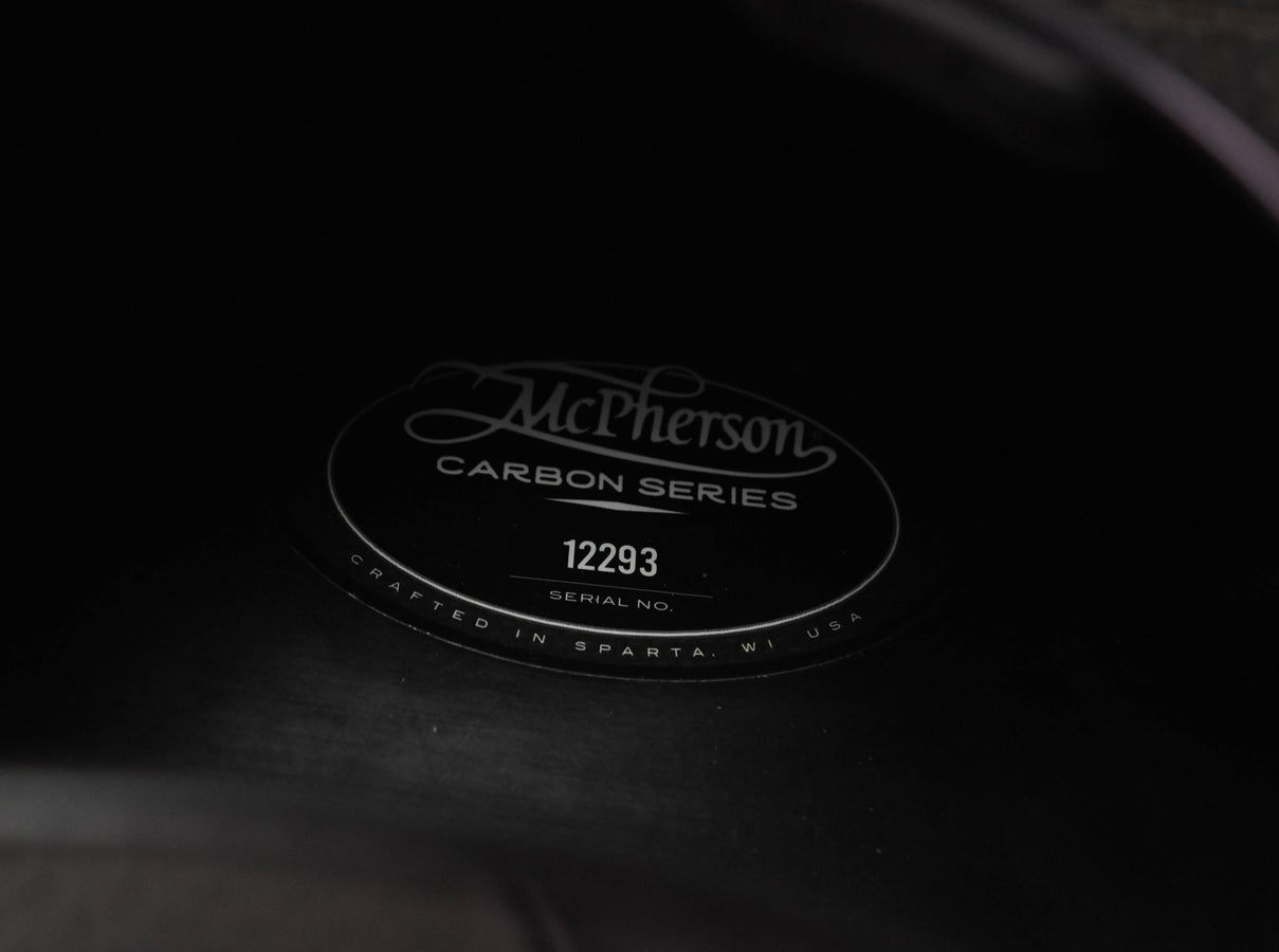 Used McPherson Carbon Sable Standard Weave, Black Binding  Black Hardware- New Headstock Logo