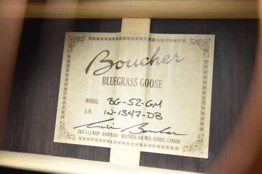 boucher bluegrass goose dreadnought bg-52-gm adirondack spruce and indian rosewood acoustic guitar (copy)