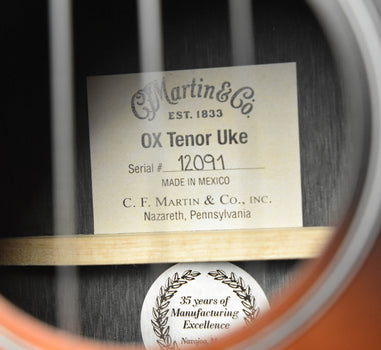 martin 0x sunburst tenor ukulele