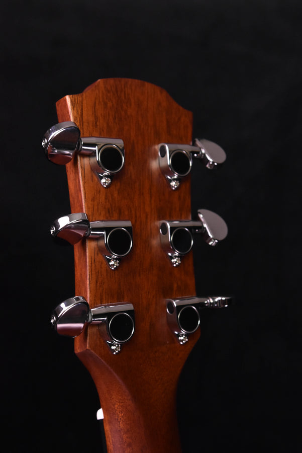 Acoustic-electric guitar headstock tuning machines, chrome tuning posts