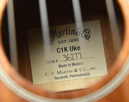 martin c1k concert ukulele- all koa