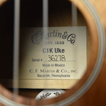 martin c1k concert ukulele- all koa